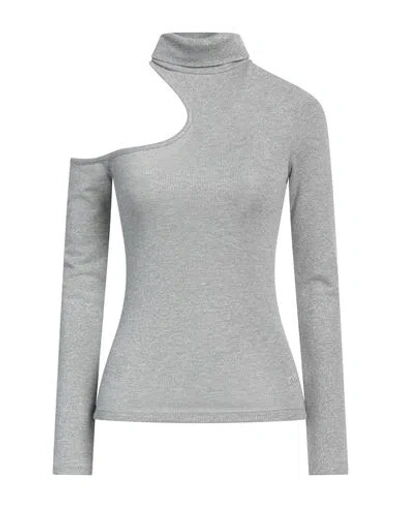 C-clique Pinko  Woman Turtleneck Grey Size L Viscose, Metallic Fiber, Polyamide, Elastane