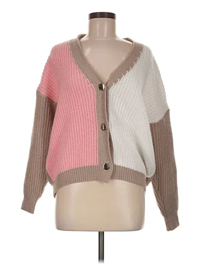 Pre-owned C+d+m Collection Cardigan Sweater In Tan