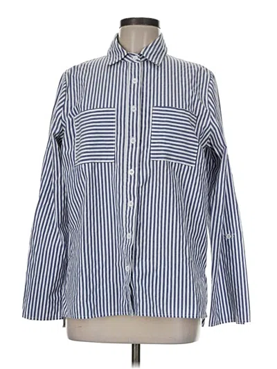 Pre-owned C+d+m Collection Long Sleeve Blouse In Blue