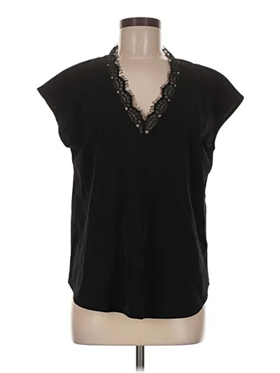 Pre-owned C+d+m Collection Short Sleeve Top Black V-neck Tops