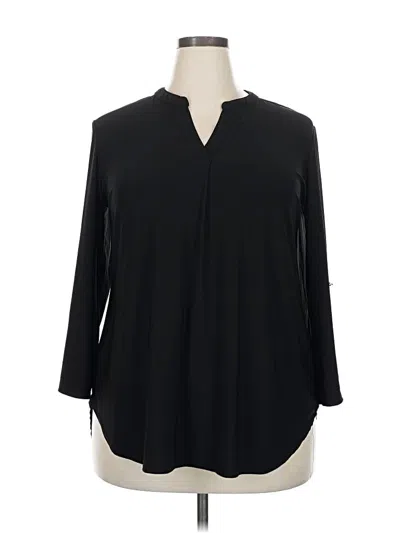 Pre-owned C Established 1946 3/4 Sleeve Blouse In Black