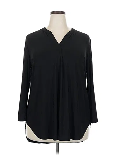 Pre-owned C Established 1946 3/4 Sleeve Blouse In Black