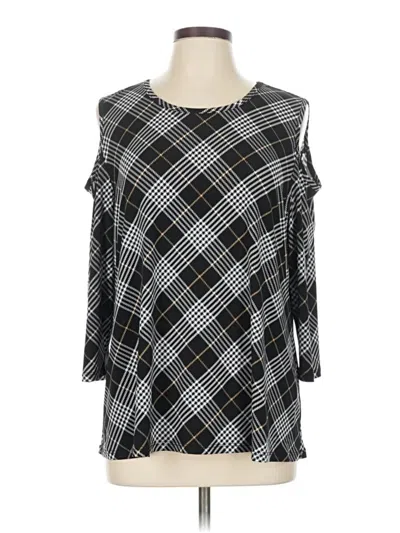 Pre-owned C Established 1946 3/4 Sleeve Blouse In Black