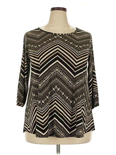 Pre-owned C Established 1946 3/4 Sleeve Blouse In Black