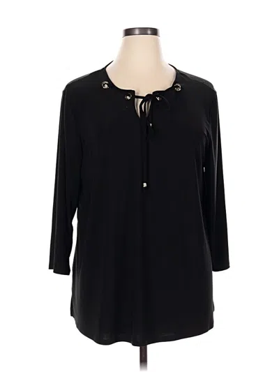 Pre-owned C Established 1946 3/4 Sleeve Blouse In Black