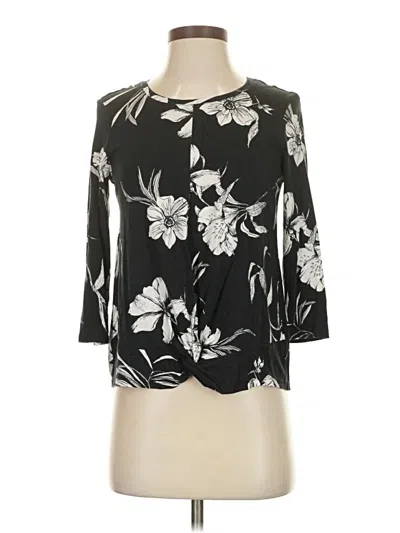 Pre-owned C Established 1946 3/4 Sleeve Blouse In Black