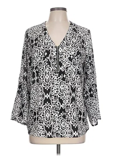 Pre-owned C Established 1946 3/4 Sleeve Blouse In Black