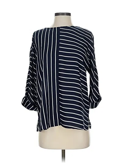 Pre-owned C Established 1946 3/4 Sleeve Blouse In Blue