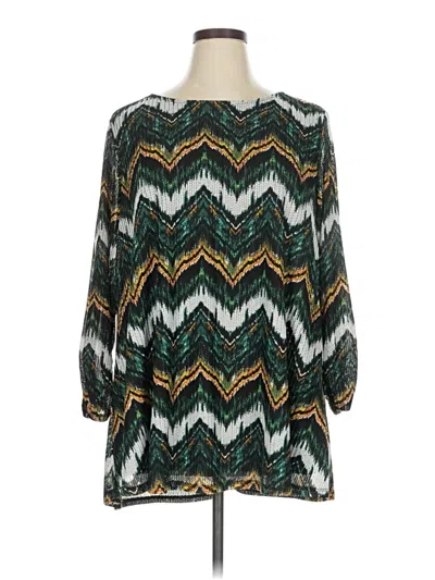 Pre-owned C Established 1946 3/4 Sleeve Blouse In Blue