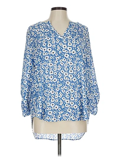 Pre-owned C Established 1946 3/4 Sleeve Blouse In Blue