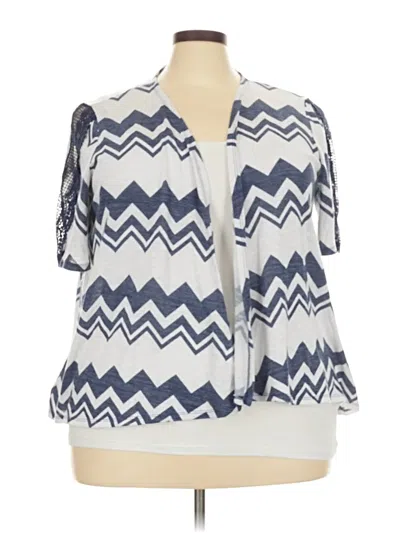 Pre-owned C Established 1946 3/4 Sleeve Blouse In Blue