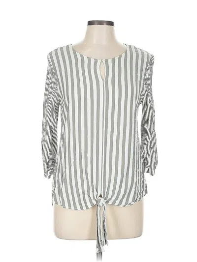 Pre-owned C Established 1946 3/4 Sleeve Blouse In Gray