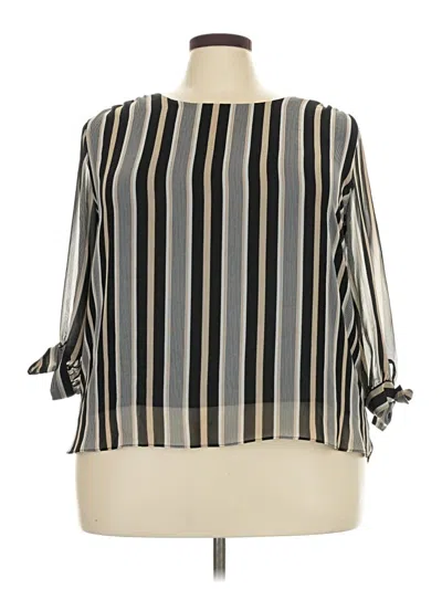 Pre-owned C Established 1946 3/4 Sleeve Blouse In Gray