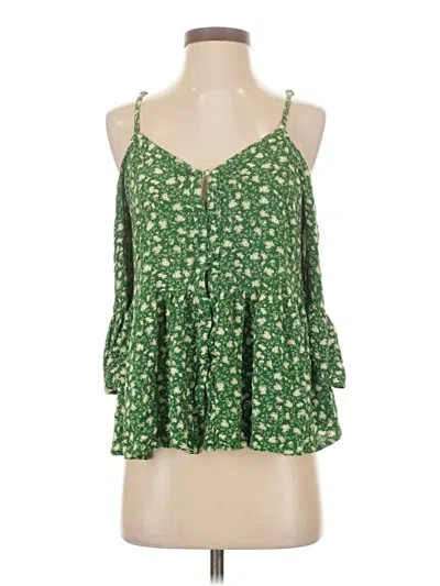 Pre-owned C Established 1946 3/4 Sleeve Blouse In Green