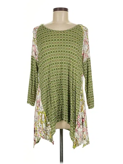 Pre-owned C Established 1946 3/4 Sleeve Blouse In Green