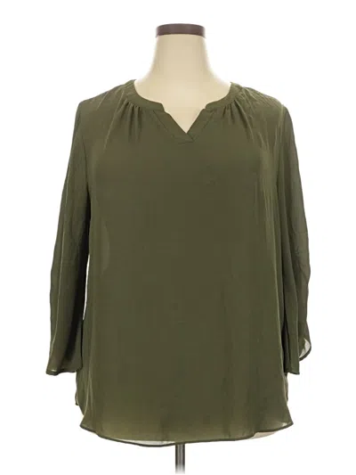 Pre-owned C Established 1946 3/4 Sleeve Blouse In Green