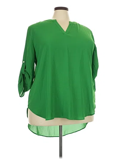 Pre-owned C Established 1946 3/4 Sleeve Blouse In Green