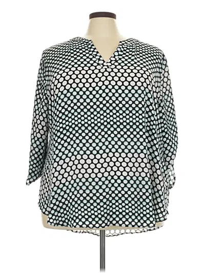 Pre-owned C Established 1946 3/4 Sleeve Blouse In Green