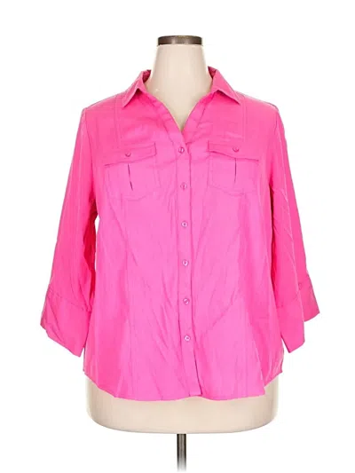 Pre-owned C Established 1946 3/4 Sleeve Blouse In Pink