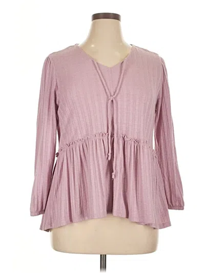 Pre-owned C Established 1946 3/4 Sleeve Blouse In Pink