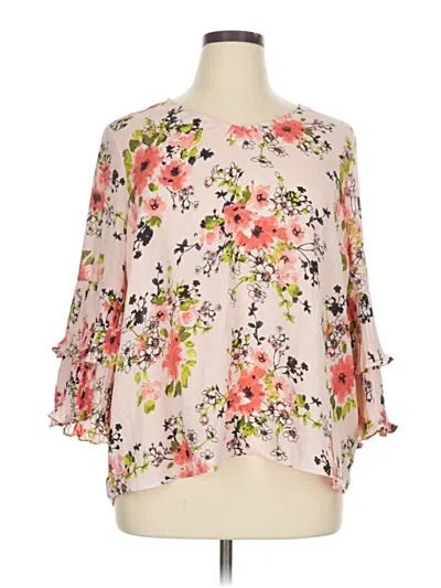 Pre-owned C Established 1946 3/4 Sleeve Blouse In Pink