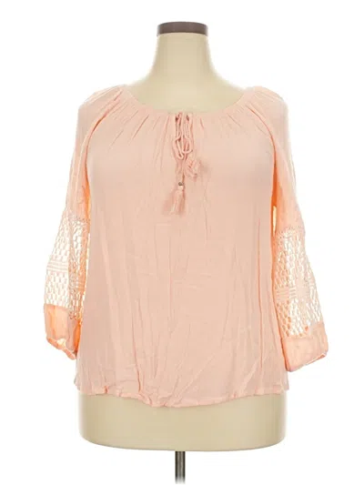Pre-owned C Established 1946 3/4 Sleeve Blouse In Pink