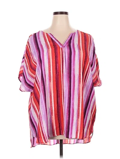 Pre-owned C Established 1946 3/4 Sleeve Blouse In Purple