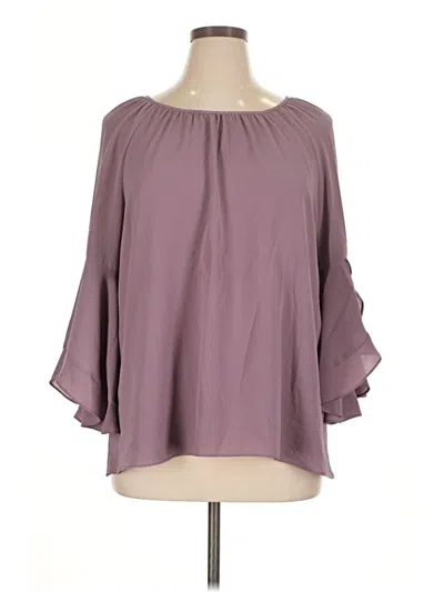 Pre-owned C Established 1946 3/4 Sleeve Blouse In Purple