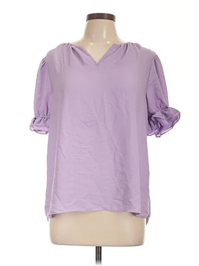 Pre-owned C Established 1946 3/4 Sleeve Blouse In Purple