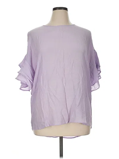 Pre-owned C Established 1946 3/4 Sleeve Blouse In Purple