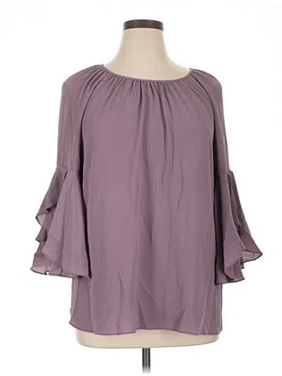 Pre-owned C Established 1946 3/4 Sleeve Blouse In Purple