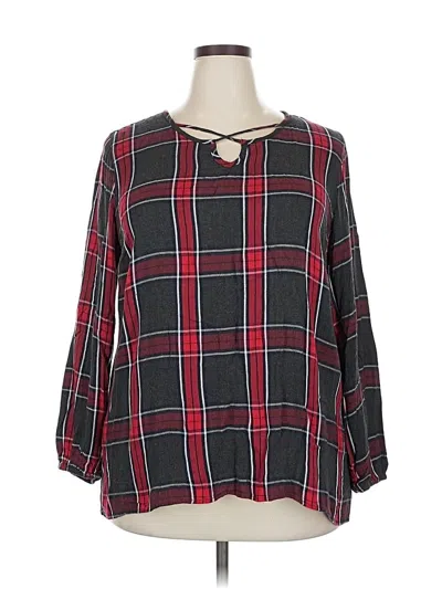 Pre-owned C Established 1946 3/4 Sleeve Blouse In Red