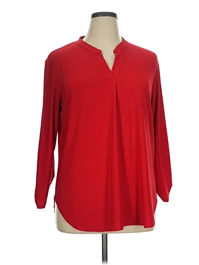 Pre-owned C Established 1946 3/4 Sleeve Blouse In Red