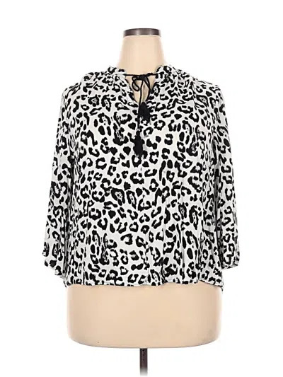 Pre-owned C Established 1946 3/4 Sleeve Blouse In White