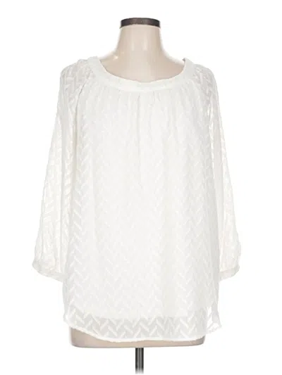 Pre-owned C Established 1946 3/4 Sleeve Blouse In White