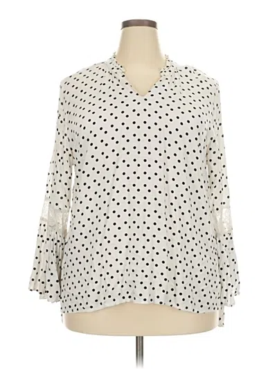 Pre-owned C Established 1946 3/4 Sleeve Blouse In White