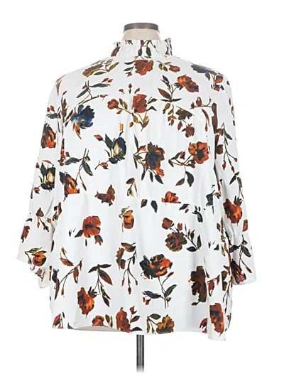 Pre-owned C Established 1946 3/4 Sleeve Blouse In White