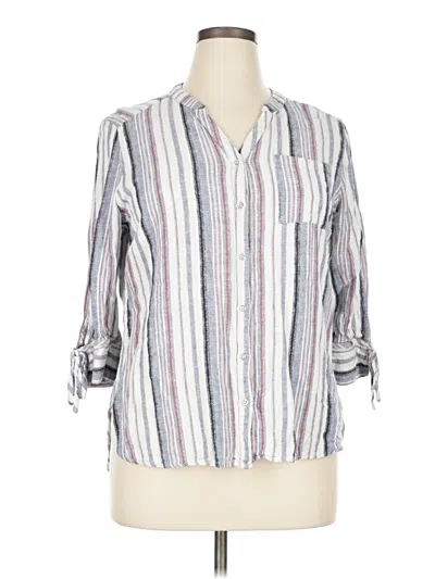 Pre-owned C Established 1946 3/4 Sleeve Button Down Shirt In White