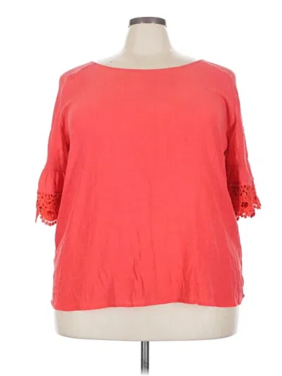 Pre-owned C Established 1946 3/4 Sleeve Top Orange Boatneck Tops