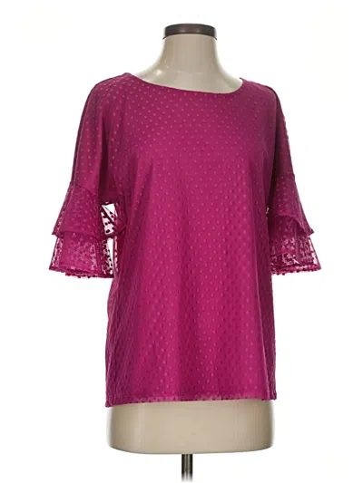 Pre-owned C Established 1946 3/4 Sleeve Top Pink Boatneck Tops