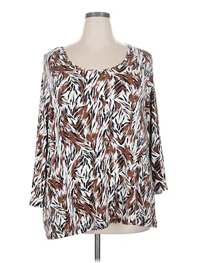 Pre-owned C Established 1946 3/4 Sleeve T-shirt In Brown