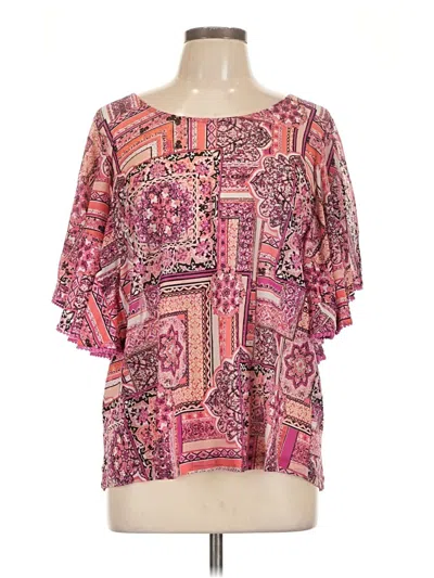 Pre-owned C Established 1946 3/4 Sleeve T-shirt In Pink