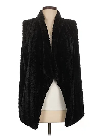 Pre-owned C Established 1946 Faux Fur Vest In Black