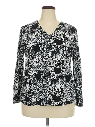 Pre-owned C Established 1946 Long Sleeve Blouse In Black
