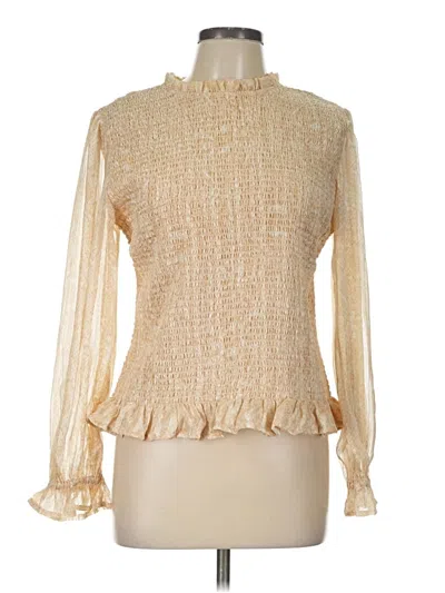 Pre-owned C Established 1946 Long Sleeve Blouse In Gold