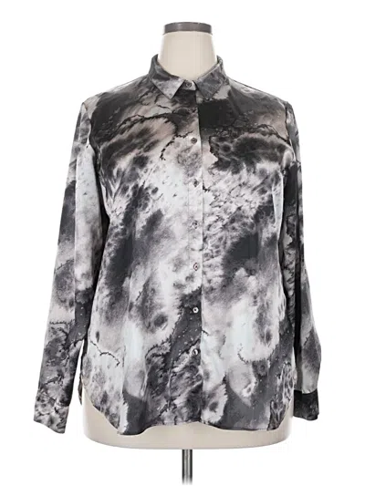 Pre-owned C Established 1946 Long Sleeve Blouse In Gray