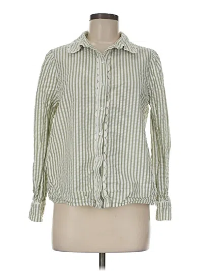 Pre-owned C Established 1946 Long Sleeve Blouse In Green