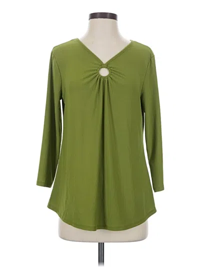 Pre-owned C Established 1946 Long Sleeve Blouse In Green