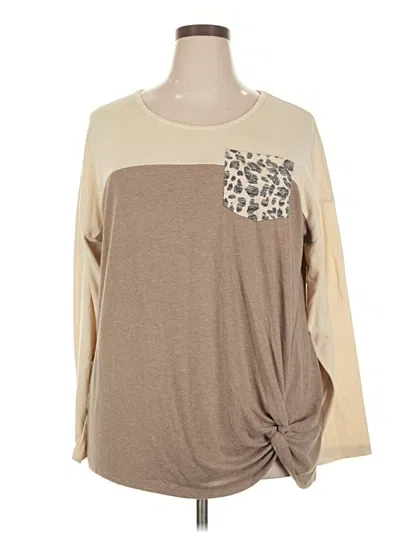 Pre-owned C Established 1946 Long Sleeve T-shirt In Brown