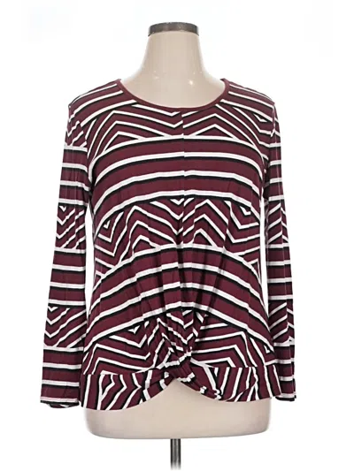 Pre-owned C Established 1946 Long Sleeve T-shirt In Burgundy